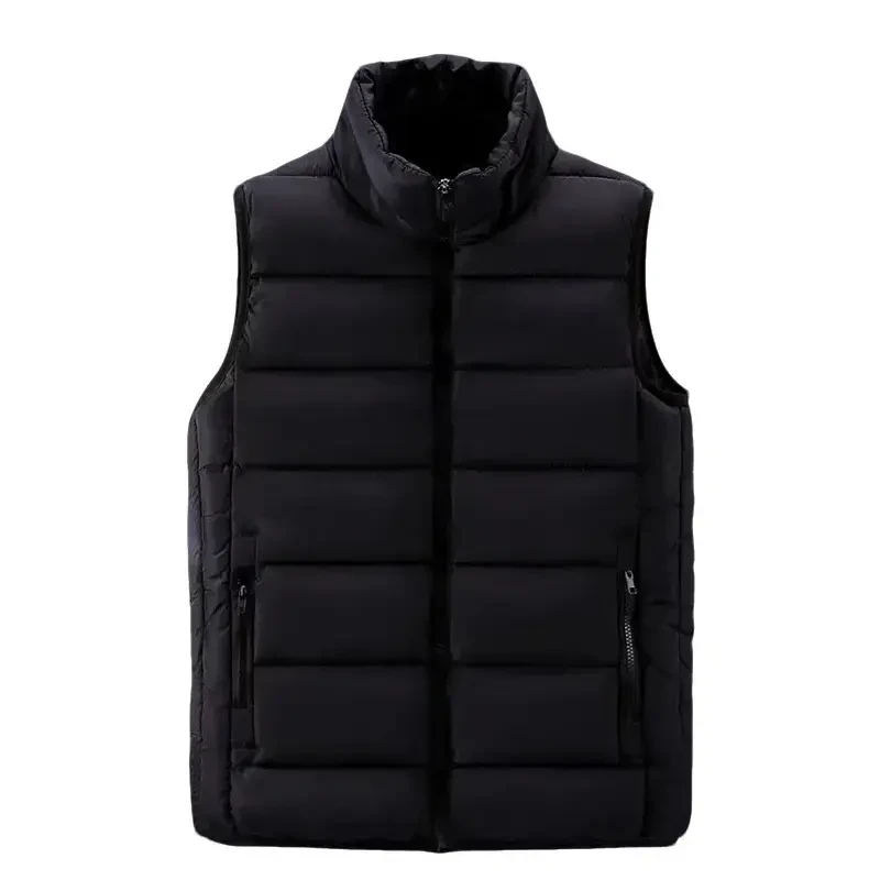 秋冬新款马夹男士棉马甲时尚外套加厚修身坎肩帅气立领保暖马甲