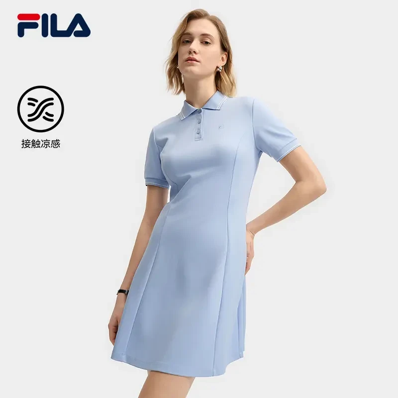 Fila/斐乐【欧若风】摩登POLO裙夏季休闲百搭显瘦凉感运动连衣裙