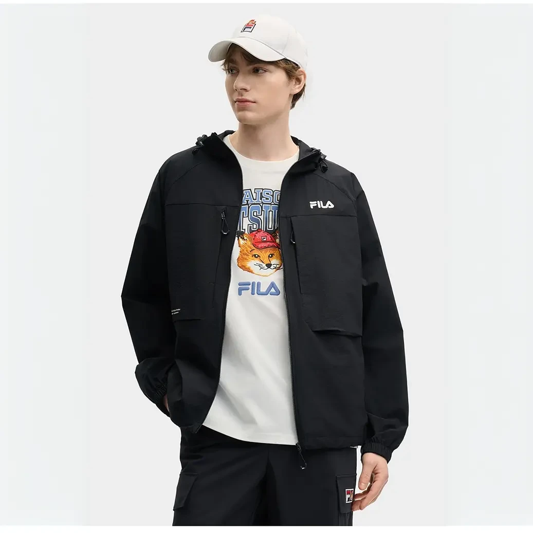Fila/斐乐男装春夏【梭织防晒连帽外套】百搭运动户外F11M529705F
