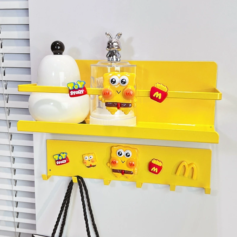 厨房冰箱磁吸置物架侧面收纳架可爱卡通海绵宝宝家用免打孔调料架