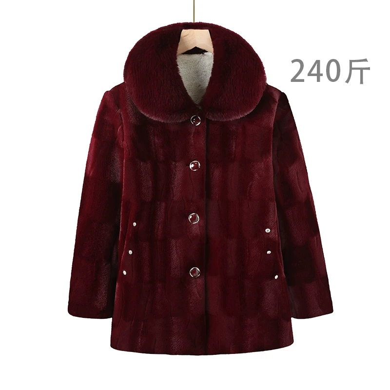 特大码奶奶棉衣加肥胖老太太冬装棉袄老年人衣服冬季加绒加厚外套