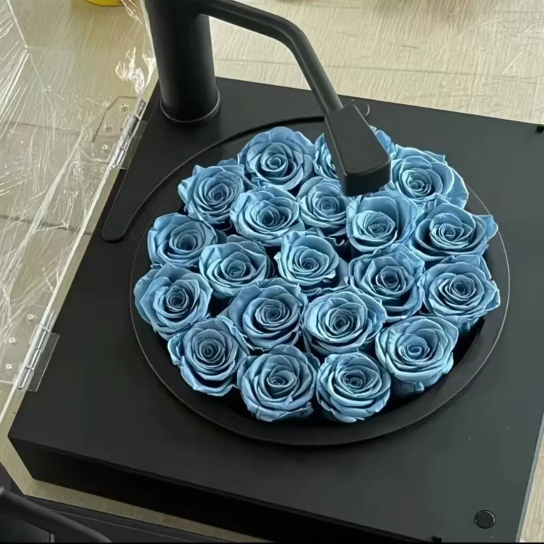 上新永生花留声机蓝牙音响真花玫瑰送女友生日纪念闺蜜结婚告白礼