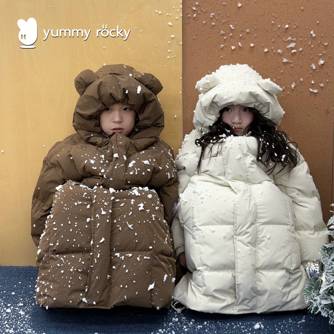 yummy&rocky厚被子小熊羽绒服三星95木拉鸭绒1000洁净度800蓬松度