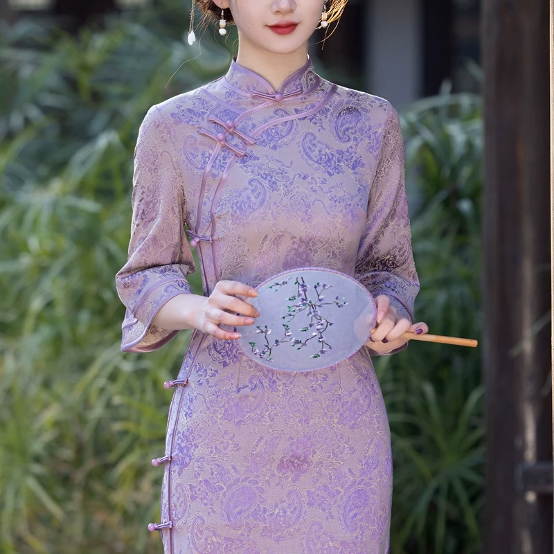 高端新中式绝美旗袍民国风2025新款老上海日常可穿长款晚礼服夏季