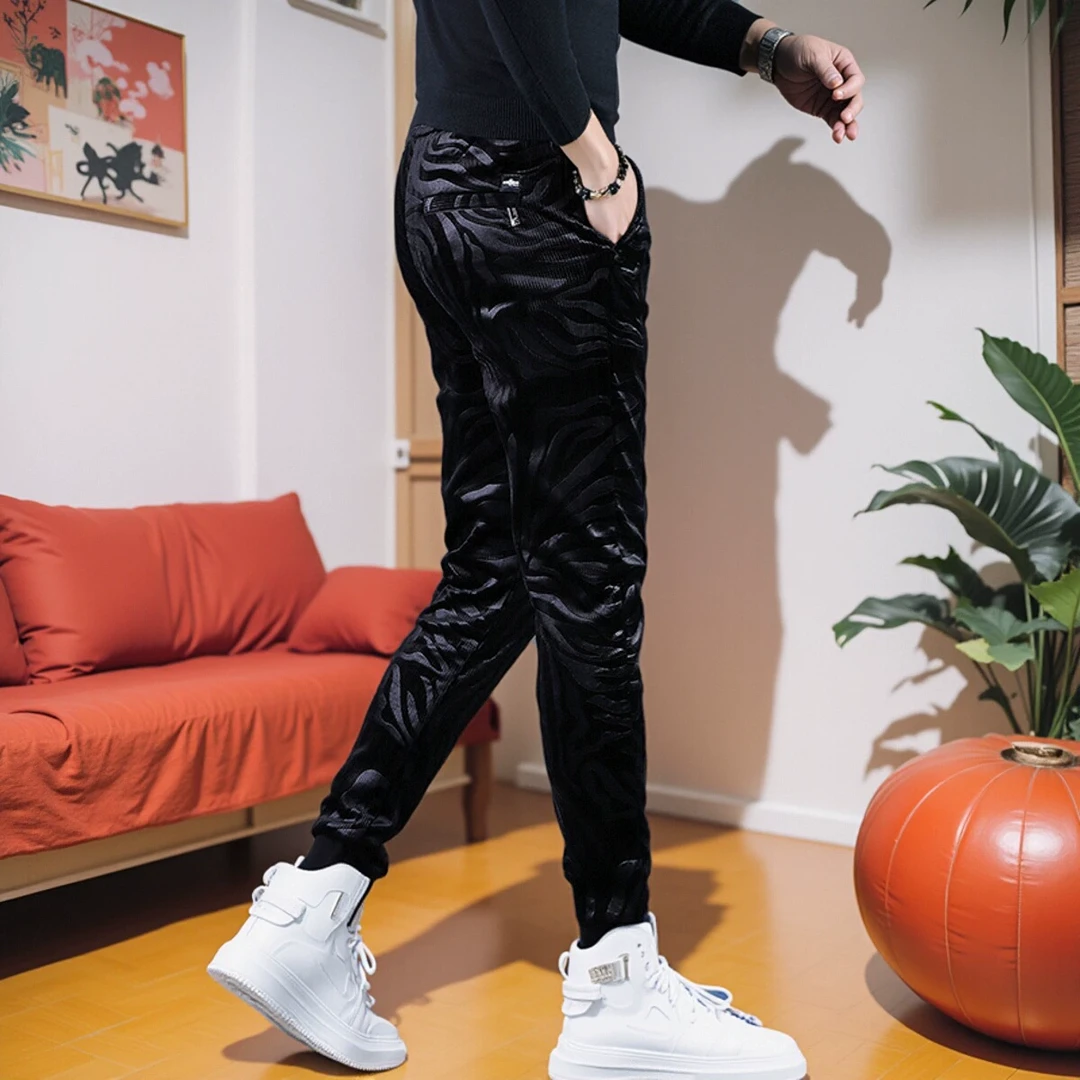 秋冬款男士休闲裤潮流高端修身新款男裤弹力运动裤裤子长裤男装