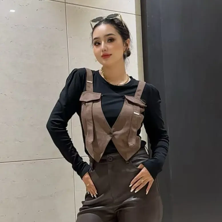 新款T恤拼接时尚百搭上衣