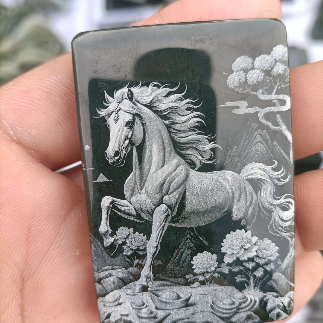 铁合金石英石手链 十二生肖八大守护神观音佛玉石玉牌影雕挂件