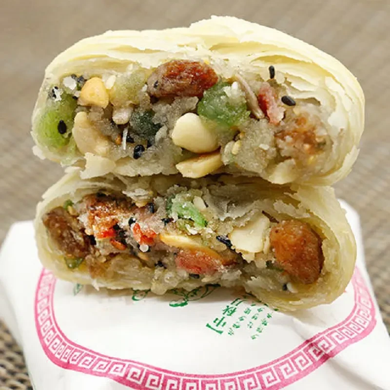酥皮五仁月饼老式手工苏式酥饼传统糕点心解馋办公室零食皮薄月饼