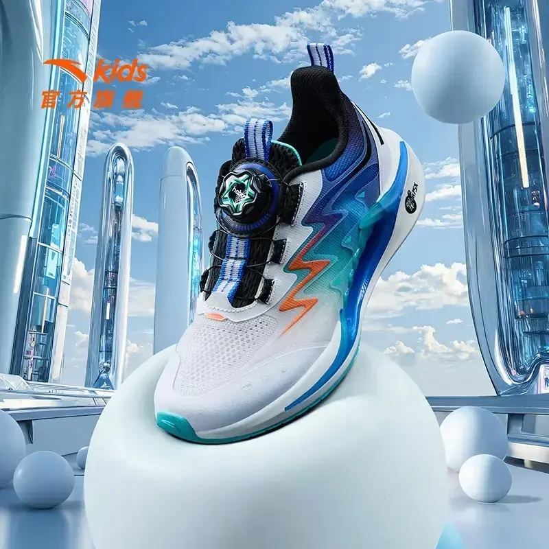 【追风7.0】安踏男大童2025夏季欧若风透气网面防滑跑步鞋312525536