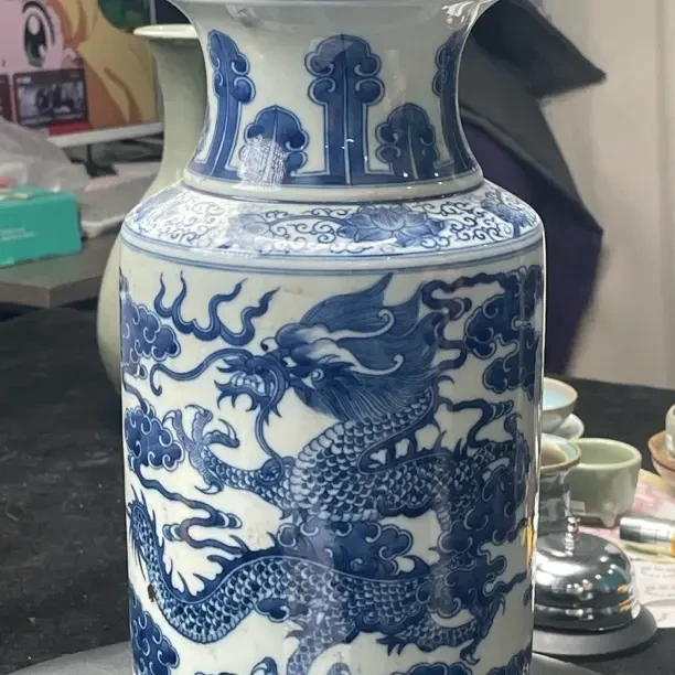 仿古瓷 仿古瓷新中式青花瓷陶瓷花瓶2307