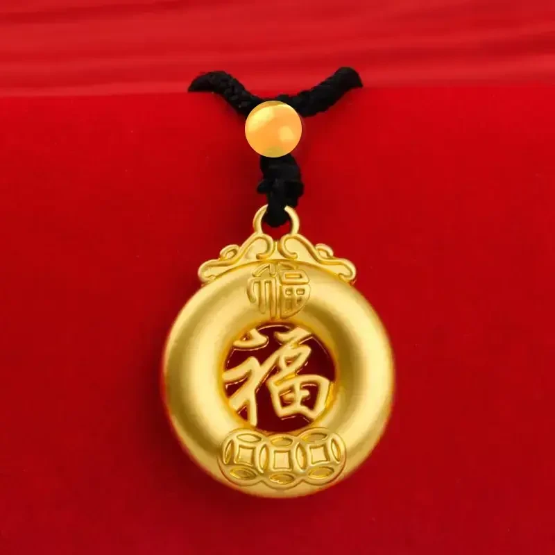 【新年福利】古法磨砂质感传承平安福吊坠项链