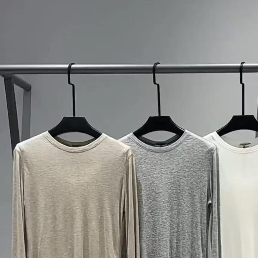 WIWH｜圆领女长袖四色长袖T恤