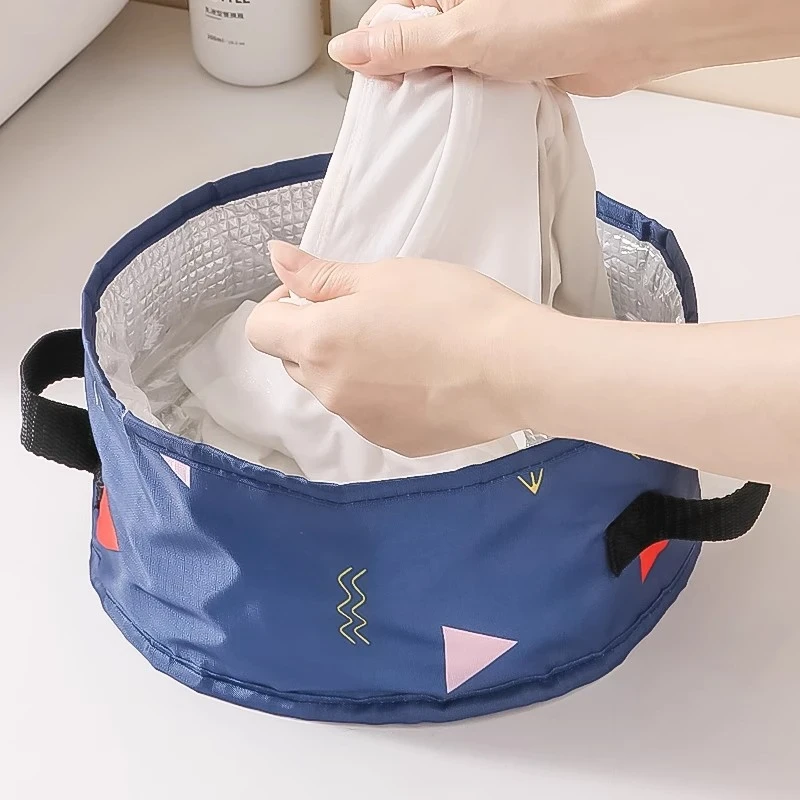 便携式可折叠盆户外水盆旅行泡脚袋洗衣盆洗脸盆洗脚水桶旅游A924