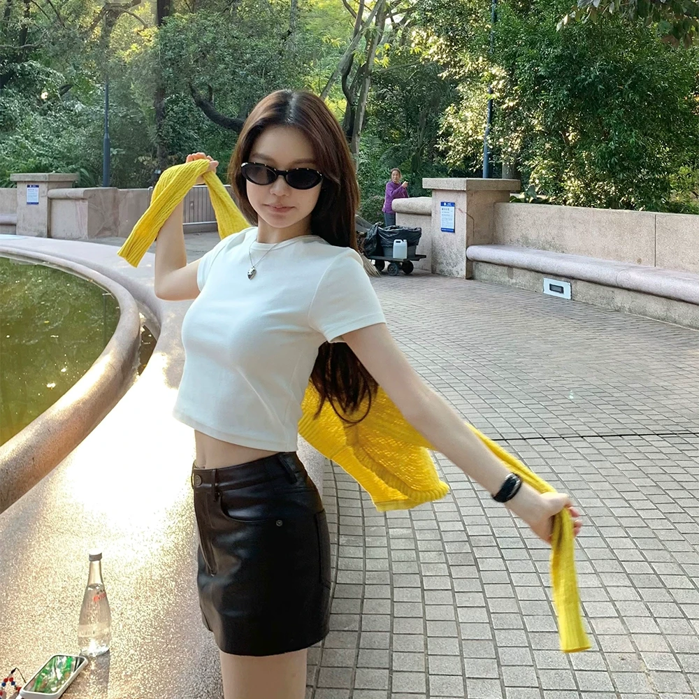 「开春di一款短T!!巨显瘦」97棉磨毛短袖T恤 加厚好搭多色囤