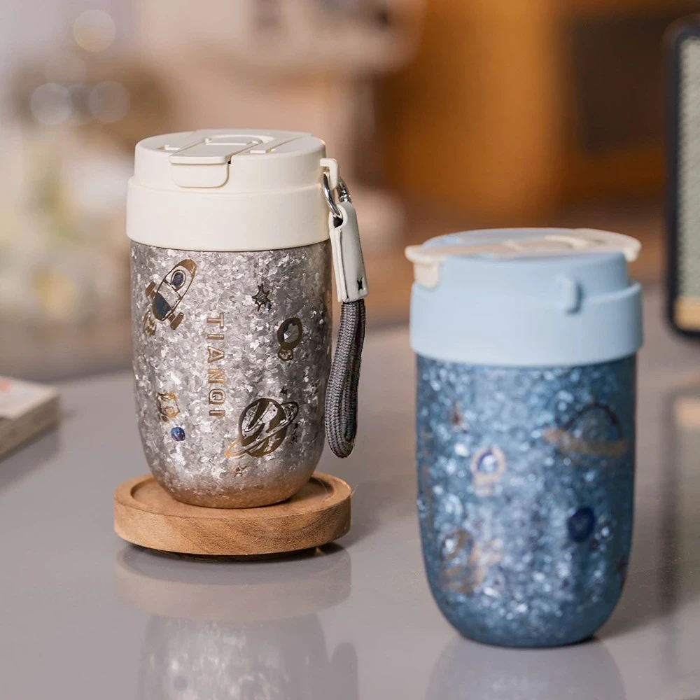 TIANQI/天沏新品首发 咖啡杯420ml+天沏不锈钢杯刷