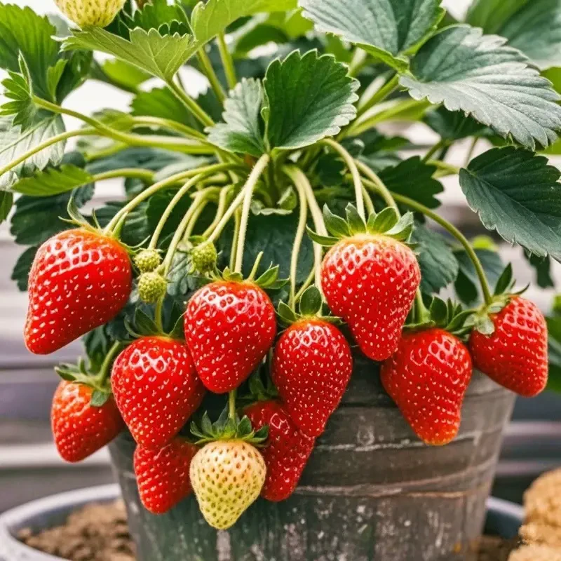【只发新疆】草莓带果盆栽草莓苗批发可食用盆栽基地直发