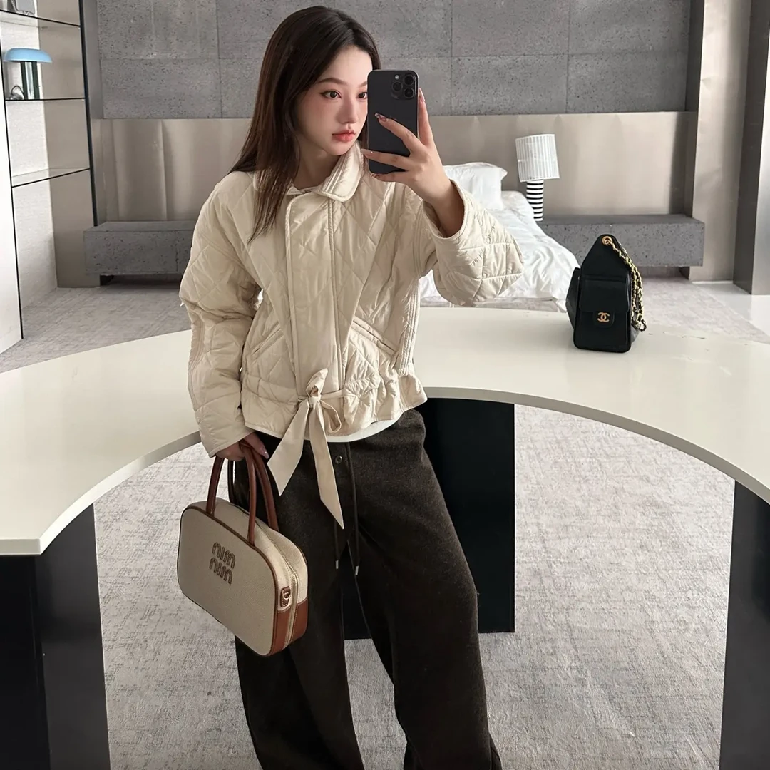 Isabel Mar*nt2025秋冬系列褶皱短款街头风立领时尚长袖收腰休闲