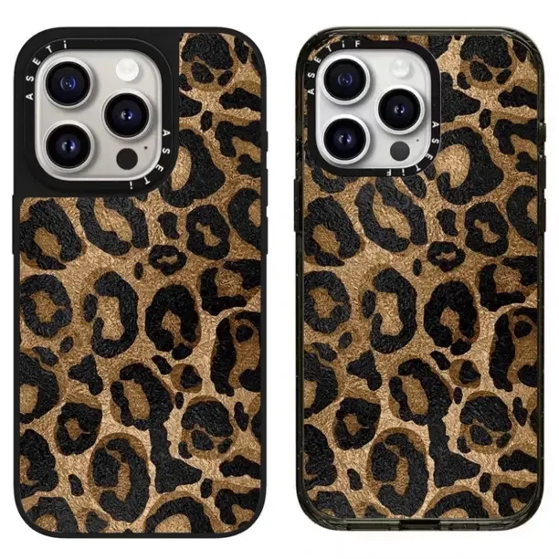 【1.5薄亚克力/高版镜面】豹纹裂痕纹路适用iPhone手机壳16/1715/14