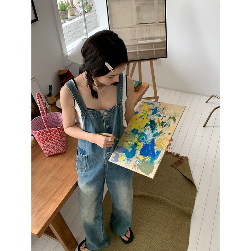 【孤品】 春季新款设计感阔腿直筒裤宽松拖地裤子66192