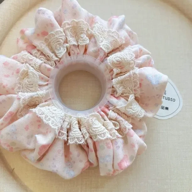 奈莫手作发圈甜美双层纱材质可爱家用大号
