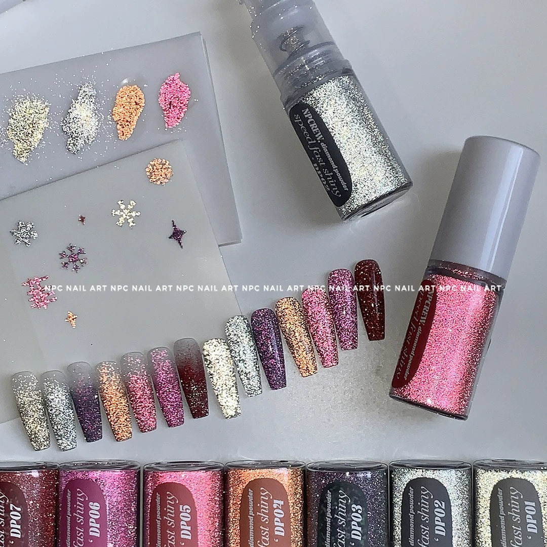 NPCREW DP系列*迷幻喷喷粉*特调强闪反光碎钻粉爆闪美甲