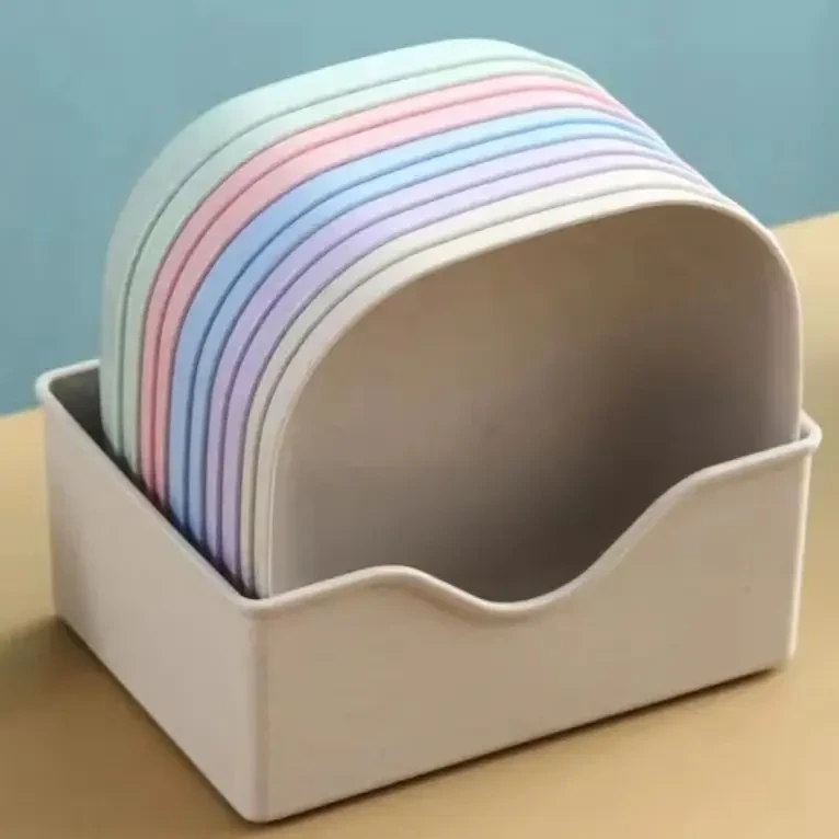 加厚升级款吐骨头水果零食盘家用餐桌方形加深收纳吐骨彩色碟盘子