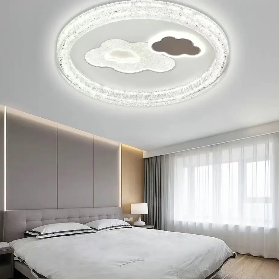 圆形led吸顶灯主卧室风扇灯创意简约现代轻奢大气家用房间书房灯