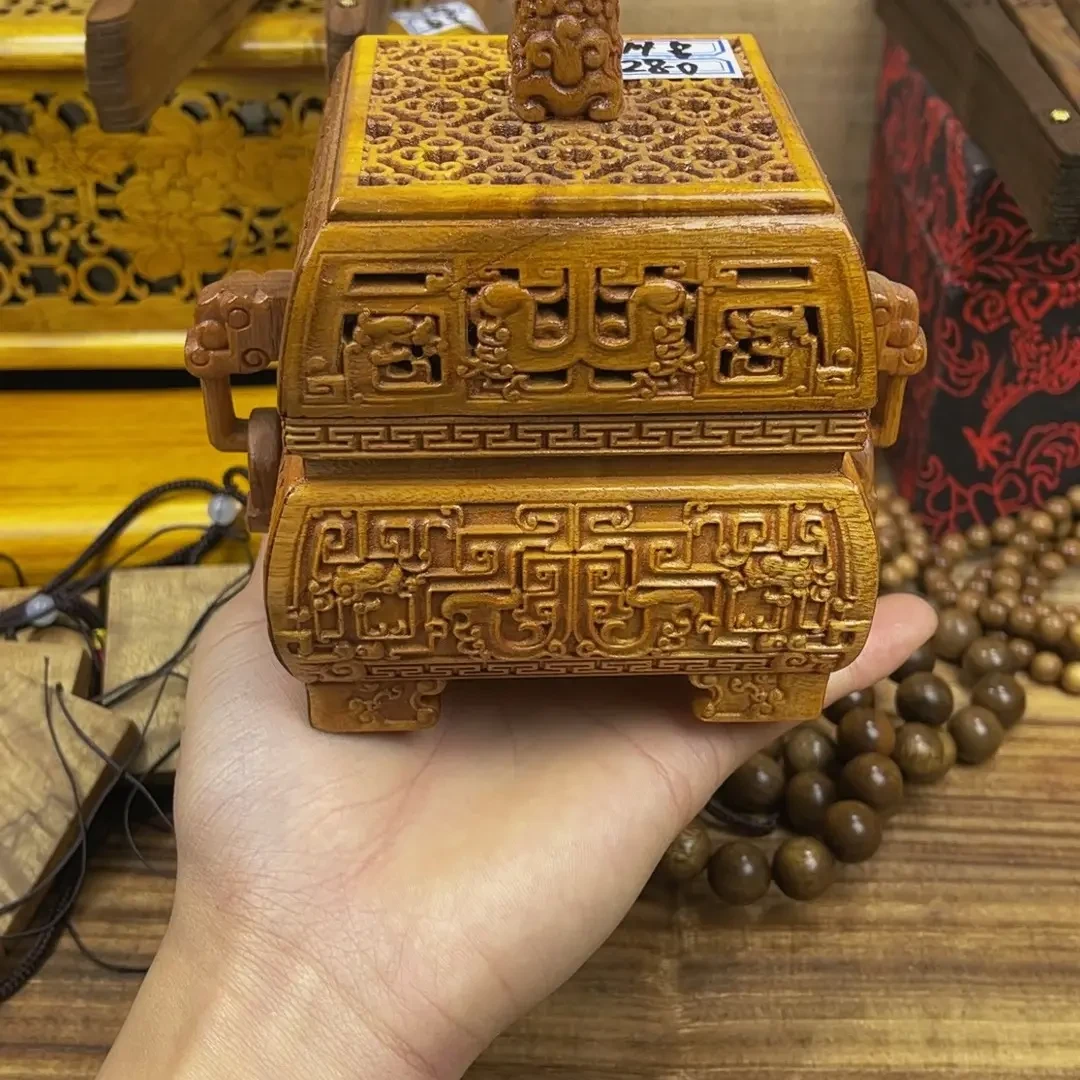 大红酸枝交趾黄檀全独板貔貅大香炉  14号