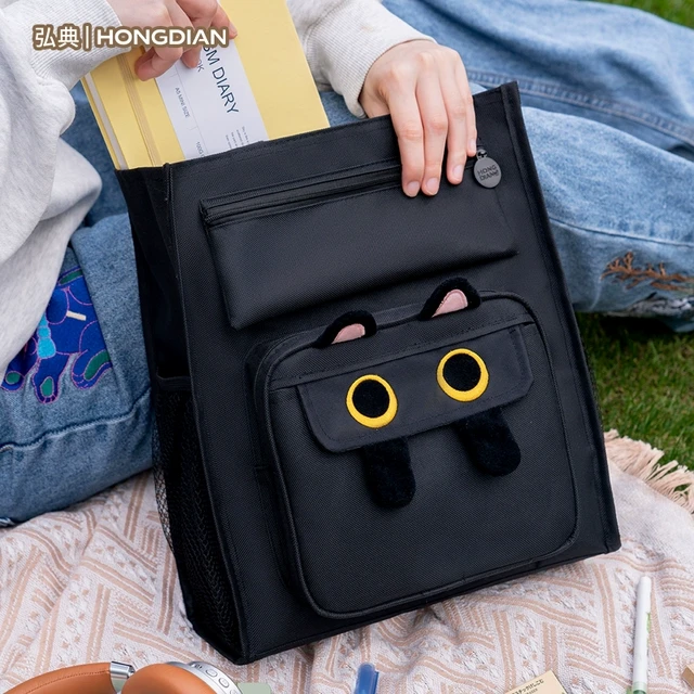 弘典补习手提袋学生大容量补课包小学生拎书袋儿童课外补习包女初