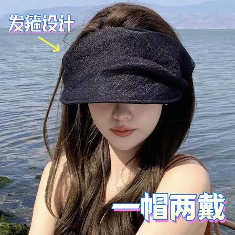 高定系列设计师韩版气质款芭蕾风泡泡发箍遮阳防晒空顶帽时尚E939