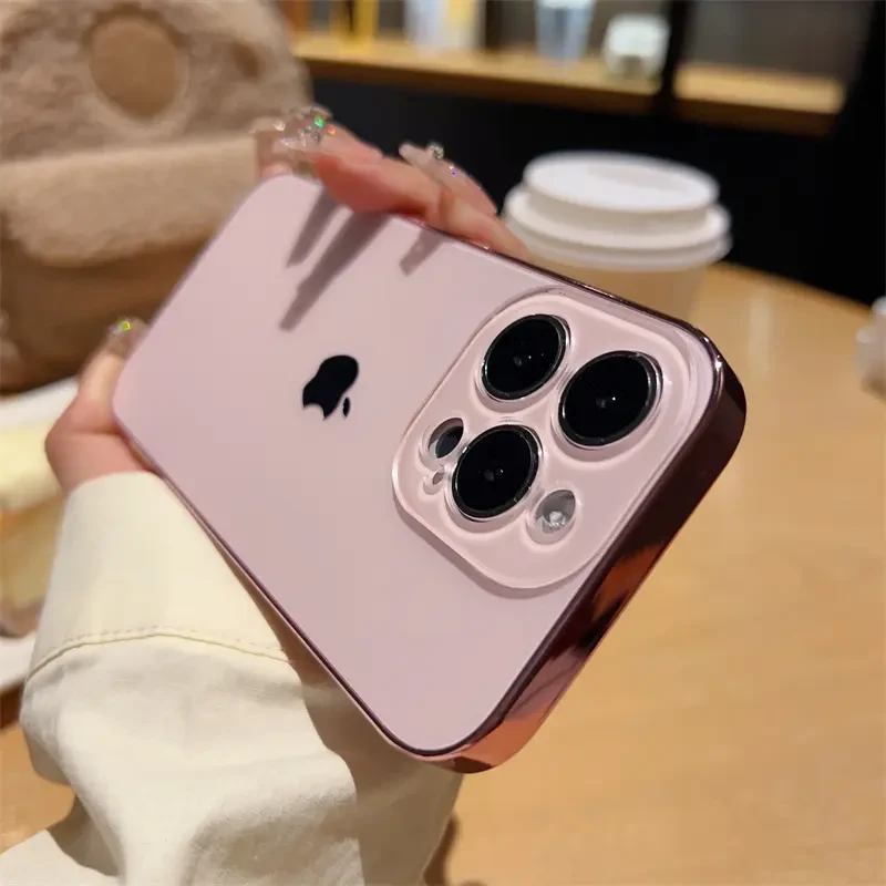 ins极简高级质感适用16promax手机壳15/14新款13磨砂12防指纹