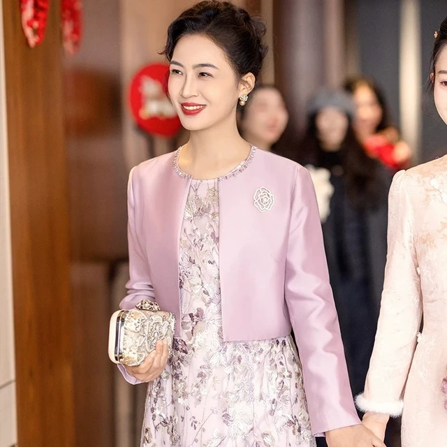 喜婆婆婚宴装2025新款高贵年轻款套装妈妈婚礼服结婚喜服平时可穿