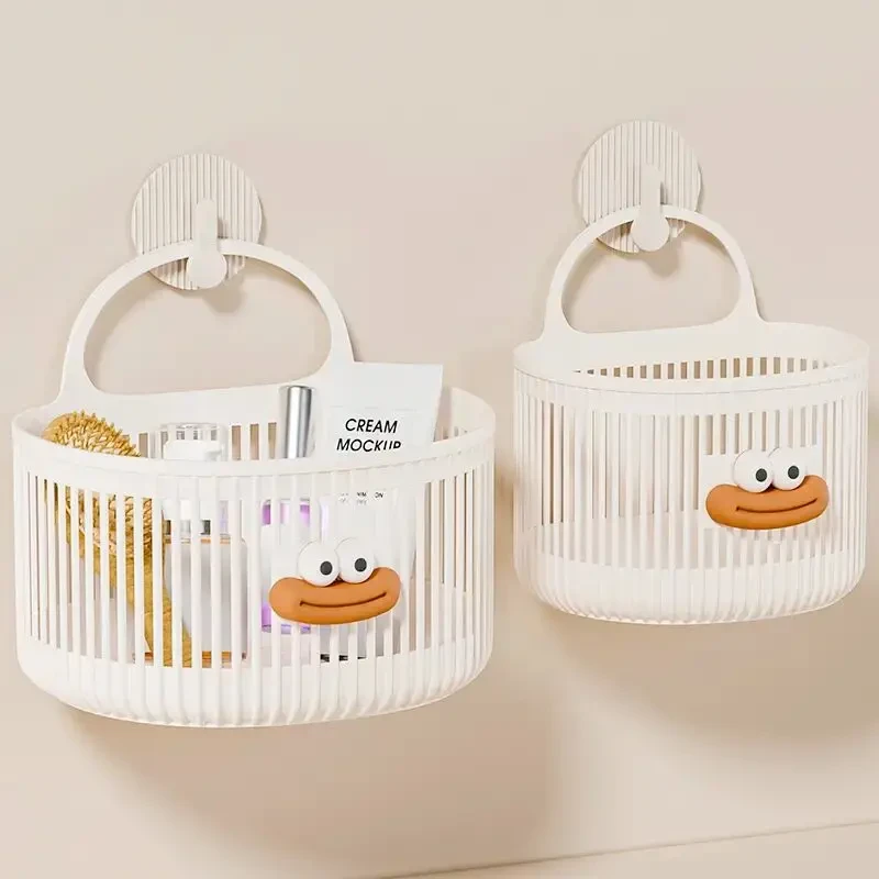 多功能小挂篮卫生间浴室废弃洗脸巾收纳筐浴室置物架宿舍壁挂md