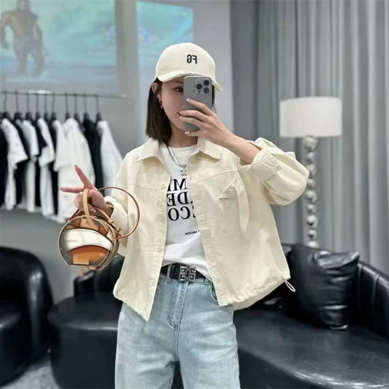 爆款衬衫外套女宽松2025年春秋季新款小个子休闲短款百搭显瘦上衣