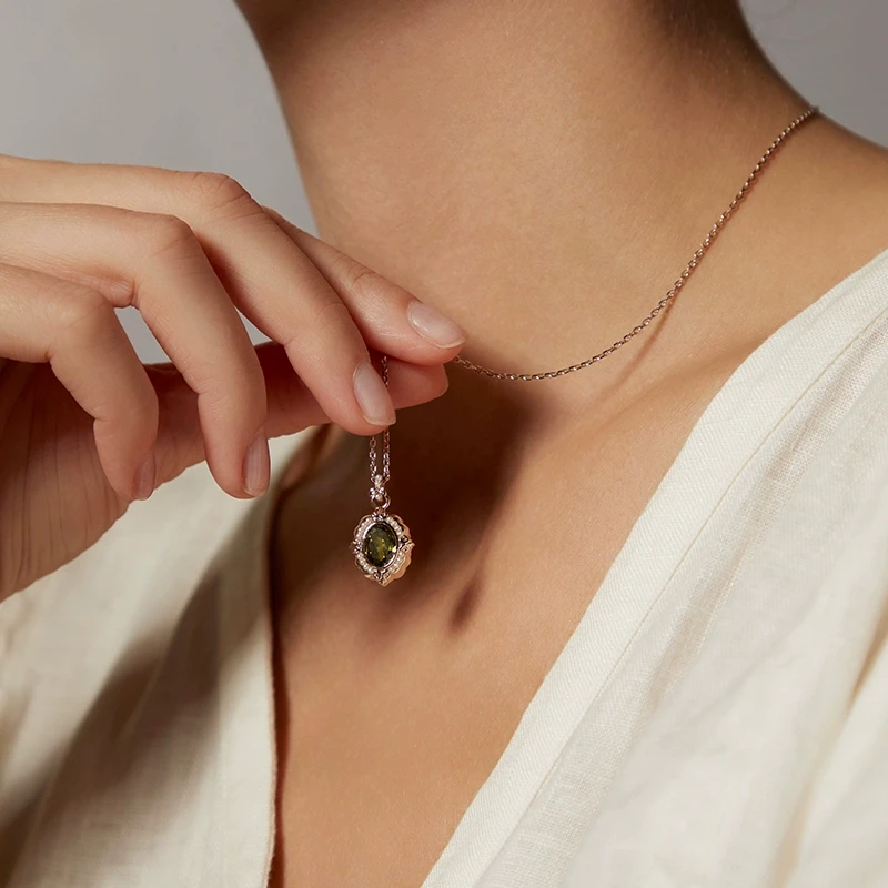 RiotLILY/艾特里里 铜合金合成锆石项链 飞鸟集系列  锁骨链