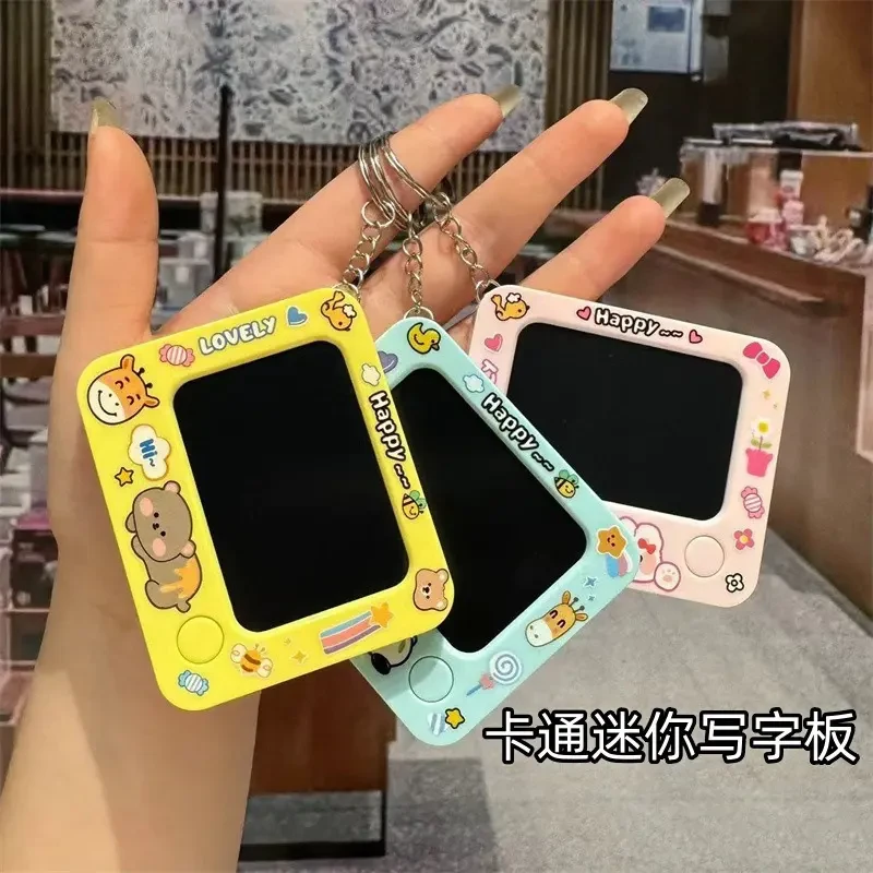 卡通公仔迷你涂鸦画板可爱书包挂件写字板钥匙扣电子便携挂饰H070