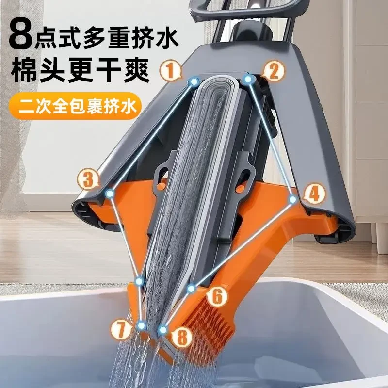 胶棉海绵吸水拖把家用免手洗一拖净新款对折式挤水卫生间地拖两用