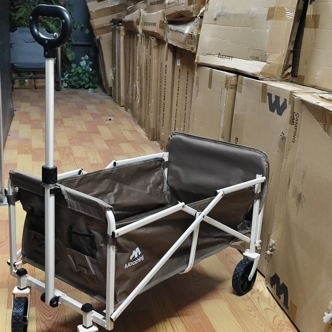 户外可折叠露营车小推车拖斗款野餐野营摆摊快递通用手拉车