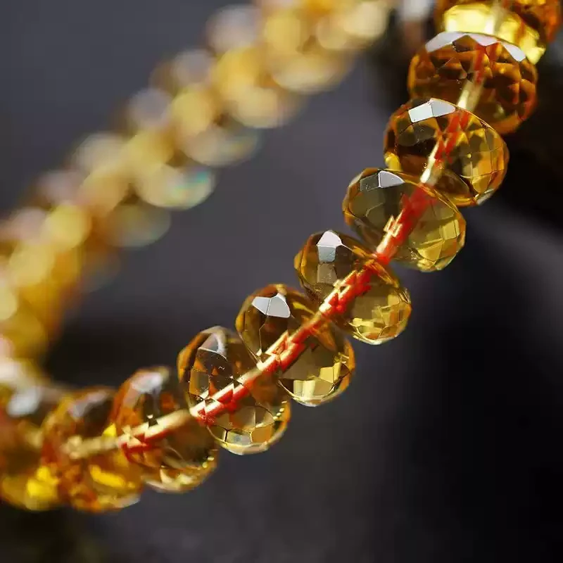 黄水算盘珠刻面12mm双A净体