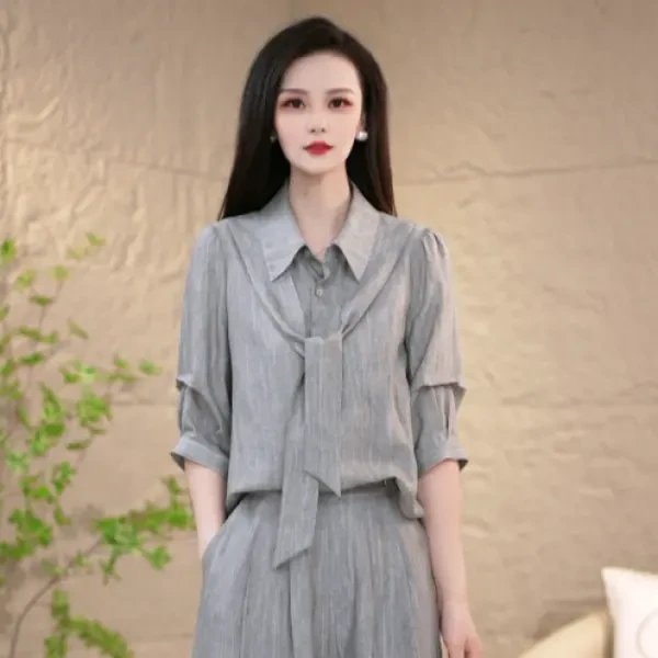 早秋2025高端气质轻奢收腰显瘦新款两件套套装M-4XL