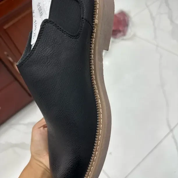 车缝线休闲鞋单鞋轻便商务休闲鞋男士春休闲皮鞋时尚