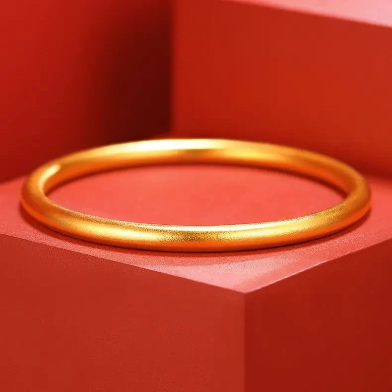 铜合金手镯古法传承素圈手镯4N金色镯子女款福镯爆款