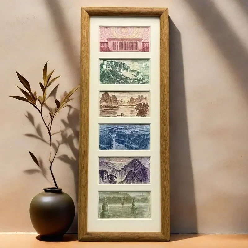 【艺凡】山水画相框摆台桌面摆件钱币装饰吉祥如意个人用品