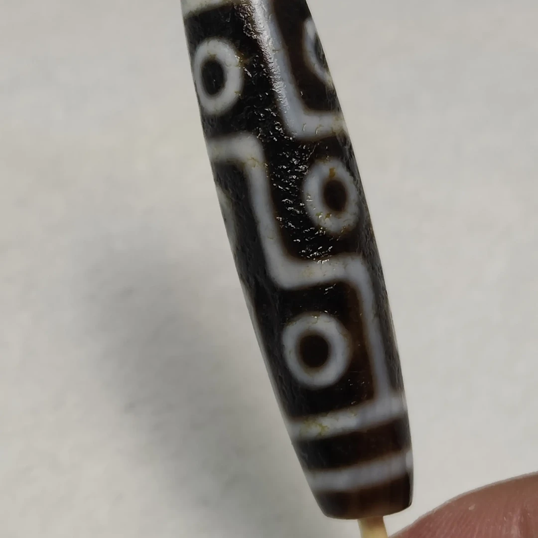 时尚锁骨多彩条纹玛瑙天珠吊坠