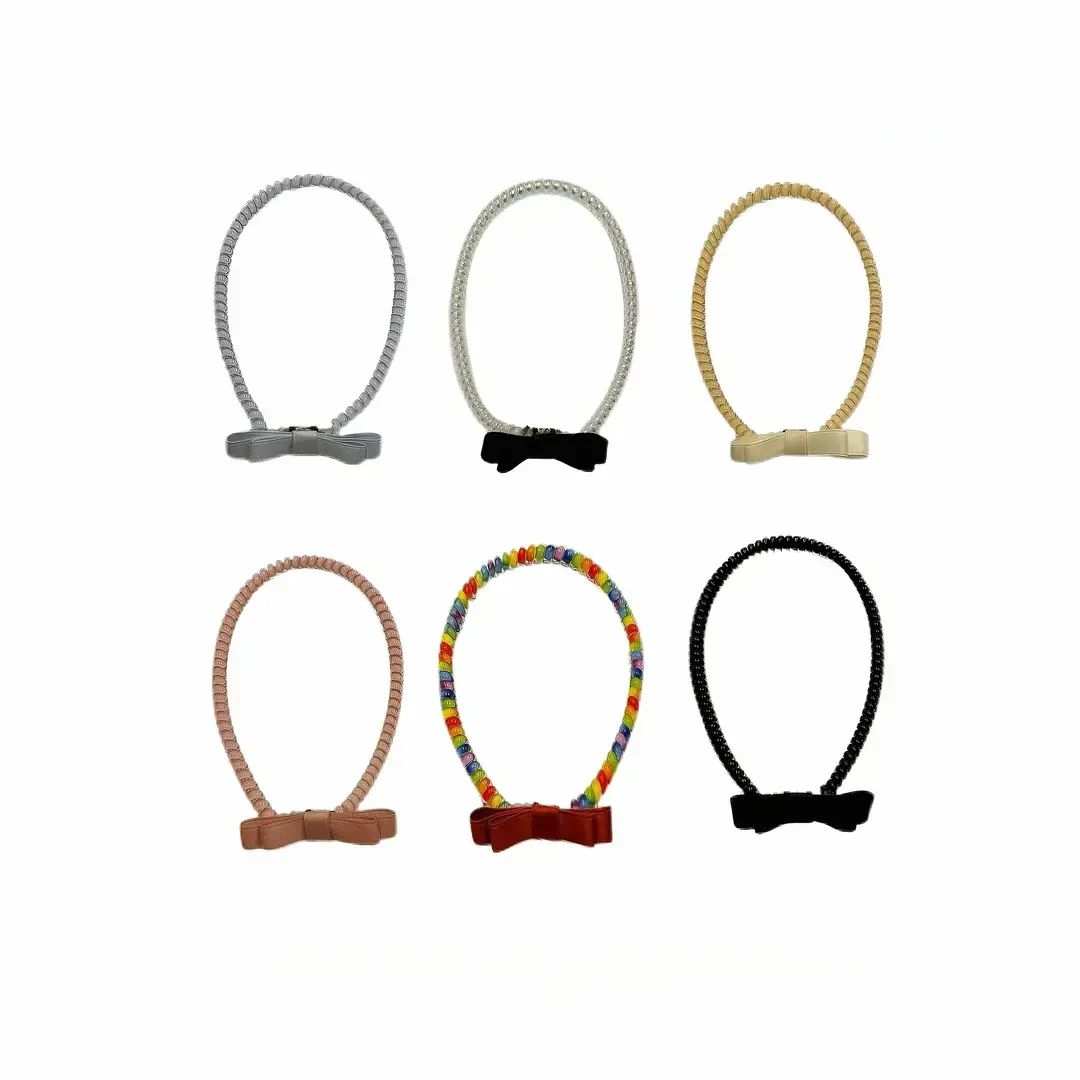 多用法电话线发圈不勒头高马尾发圈多种戴法头绳手工扎头发简约