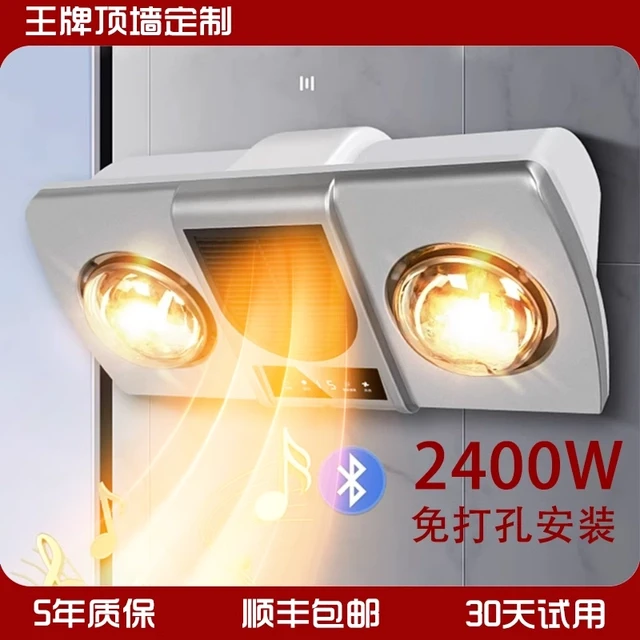 源头工厂王牌顶壁挂式浴霸风暖免打孔卫生间浴室暖风机挂墙取暖器