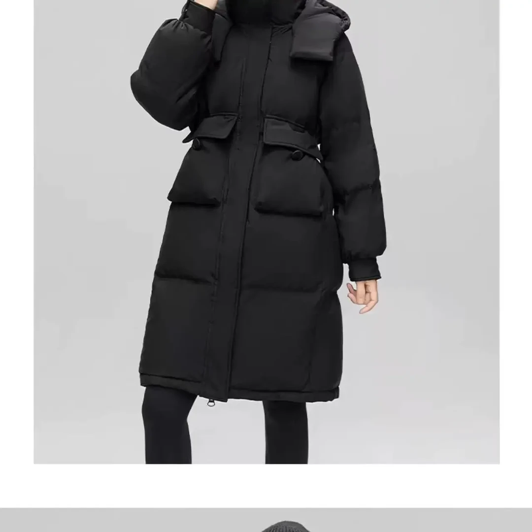 W047新款羽绒服女中长款加厚时尚韩版百搭潮流大码女士外套