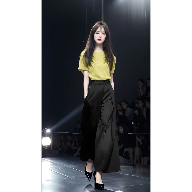 五一出游穿搭女装千金清冷感贵系洋气衣服女2025黄色衬衫小众套装