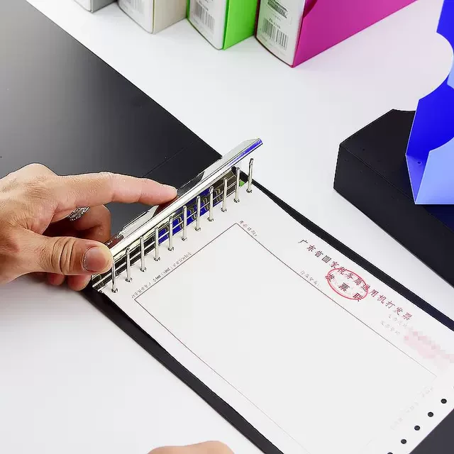 增值税收纳夹11孔针式活页夹加厚发票整理夹票据夹大容量单据夹子