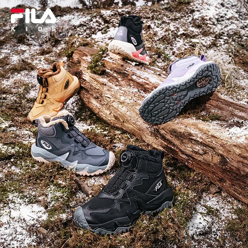 FILA斐乐儿童运动鞋秋冬新款虎爪4保暖百搭防脏运动鞋K15B442505
